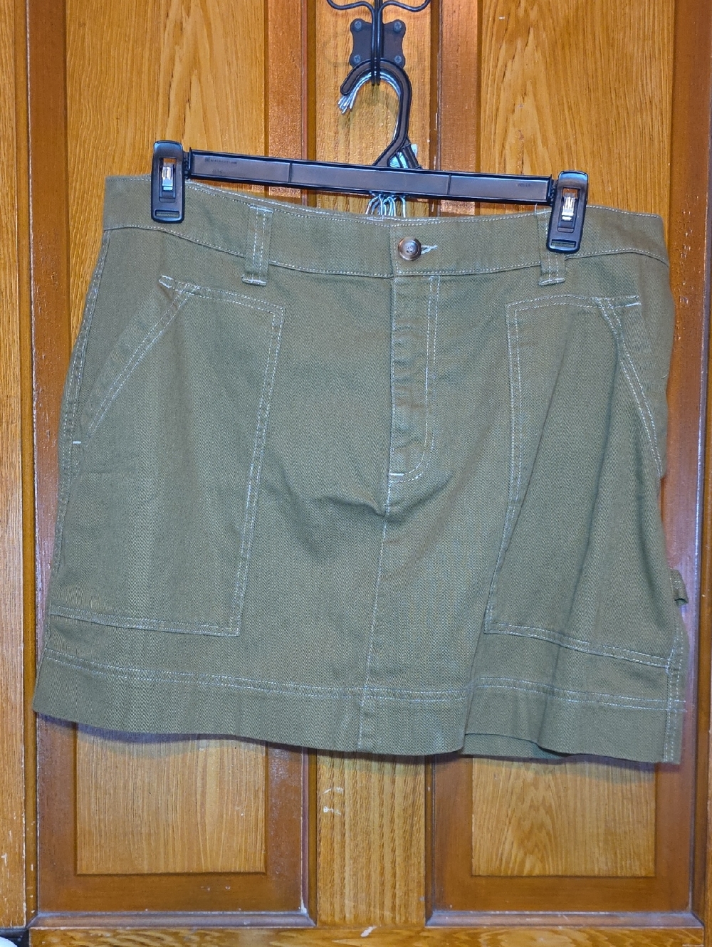 Old Navy Khaki Green Denim Skirt